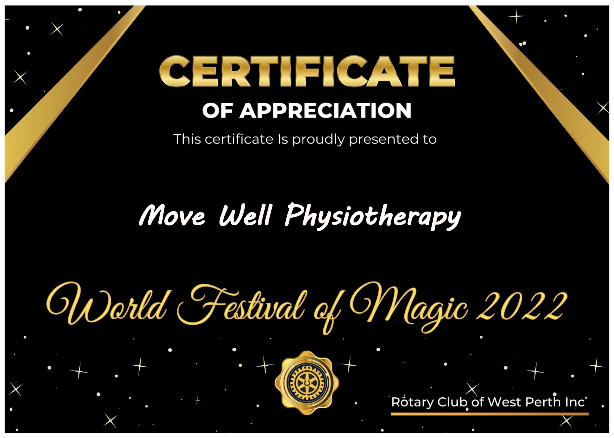 Perth World Festival of Magic - Rotary Club of West Perth