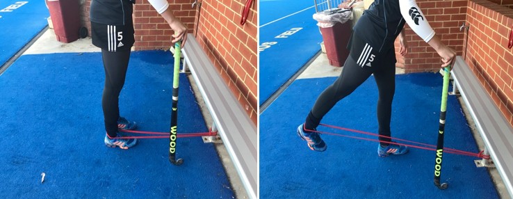 hamstring extension with band